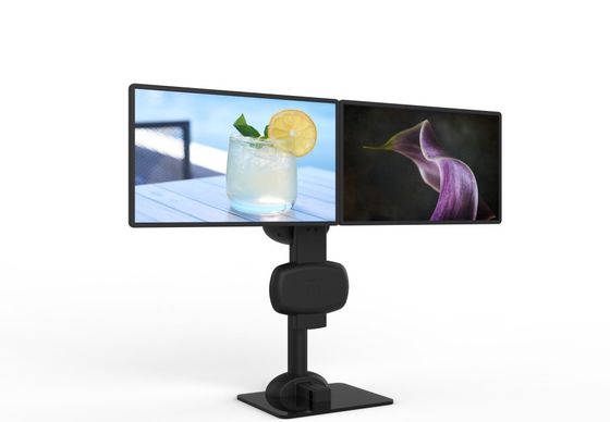 Electric Lifting Rotating Dual Monitor  Mount Bracket  For Relieve Neck And Back Pain