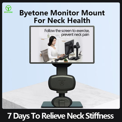 Black Automatic Lifting Rotating Monitor Mount Arm Bracket To Prevent Neck Pain