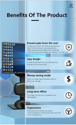 Automatic Lifting Rotating Dual Monitor  Stand Arm For Relieve Neck  Stiffness