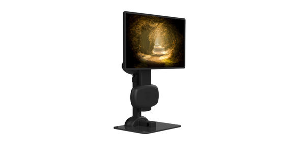 CE ISO Black Adjustable Height Laptop Support Stand 1.0W With Non-Slip Pads