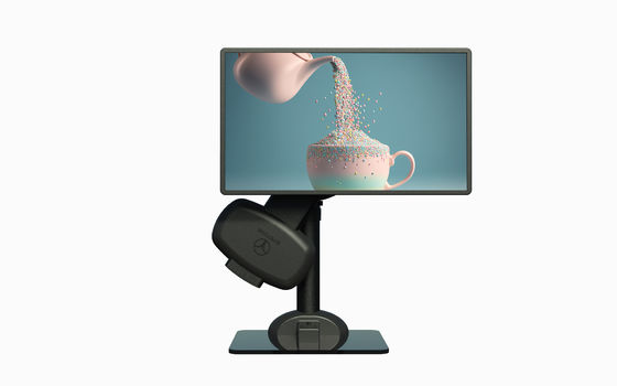 Adjusted Manually Monitor Mount Arm To Relax Neck Pain