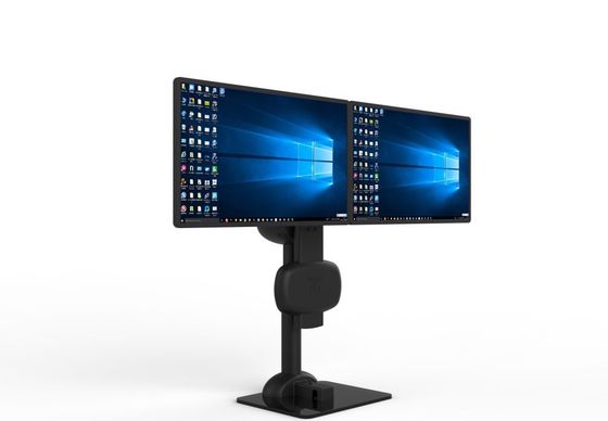 Electric Lifting Rotating Dual Monitor  Stand Arm For Relieve Neck  Stiffness