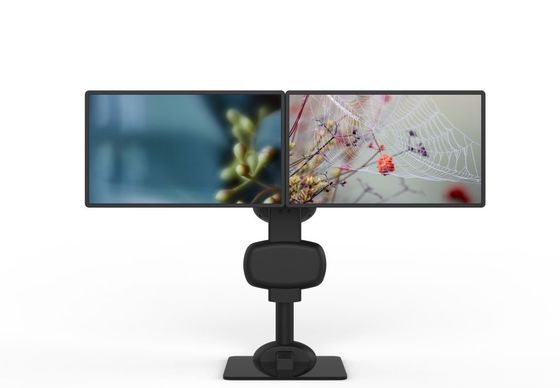Electric Lifting Rotating Dual Monitor  Mount For Relieve Neck  Pain