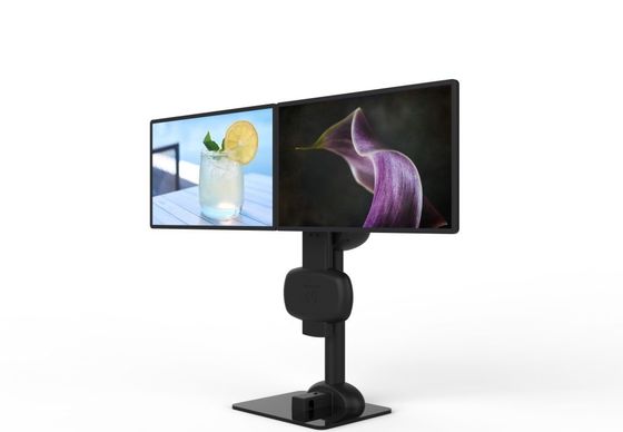 Electric Lifting Rotating Dual Monitor Arm Stand For Relieve Neck Stiffness
