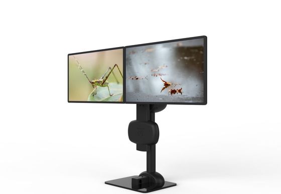 Automatic Lifting Rotating Dual Monitor Arm Stand For Relieve Neck And Lumbar  Pain