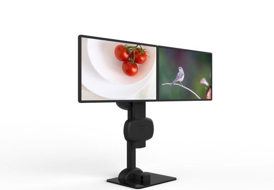 Electric Lifting Rotating Dual Monitor  Stand For Relieve Neck And Lumbar Pain