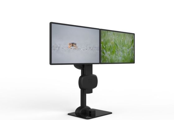 Automatic Lifting Rotating Dual Monitor  Stand For Relieve Neck And Lumbar Pain
