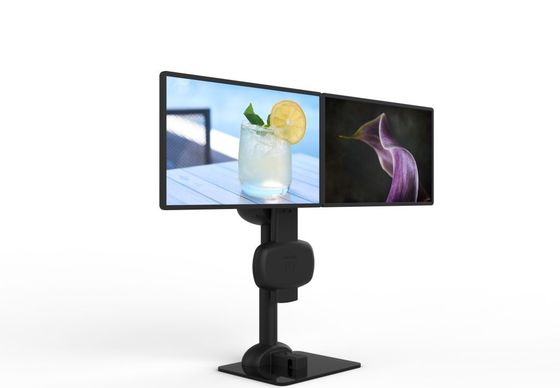 Automatic Lifting Rotating Dual Monitor  Bracket For Relieve Neck And Lumbar Pain