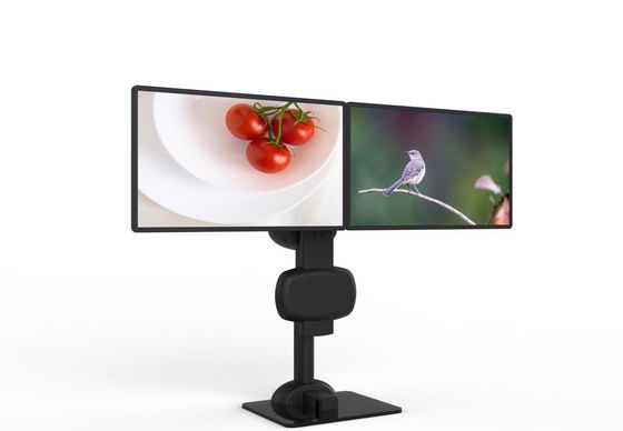 Automatic Lifting Rotating Dual Monitor  Arm  For Relieve Neck And Back Pain