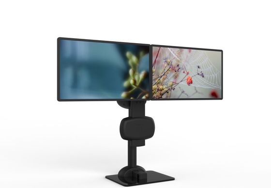 Electric Lifting Rotating Dual Monitor  Mount Stand  For Relieve Neck And Back Pain