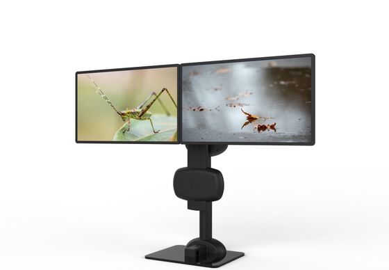 Eletric Lifting Rotating Dual Monitor Bracket For Relieve Neck And Lumbar  Stiffness